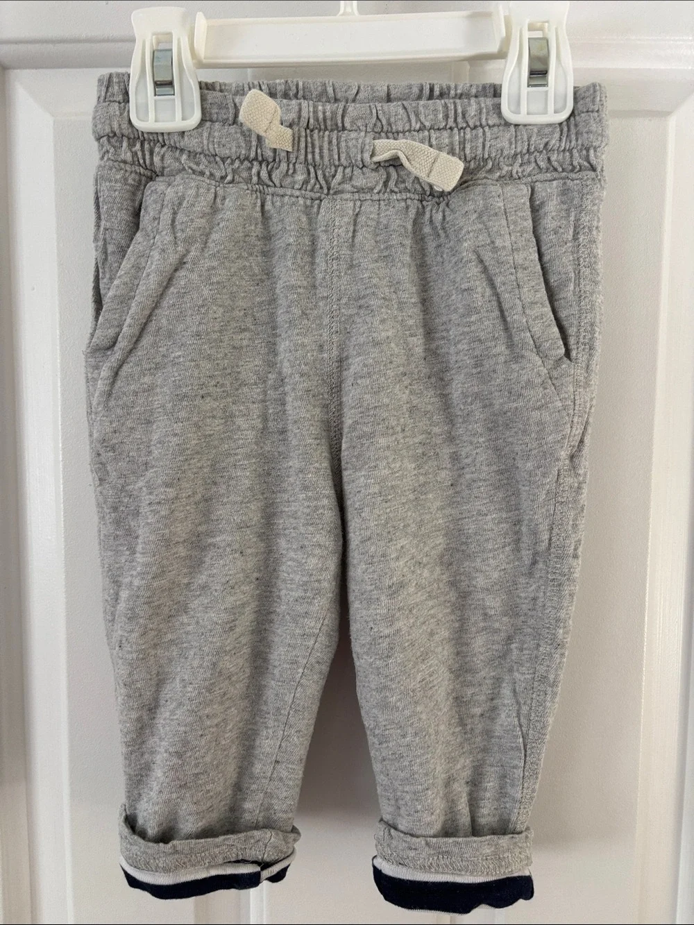 GAP Heather Gray Kids Jogger Sweatpants with Drawstring